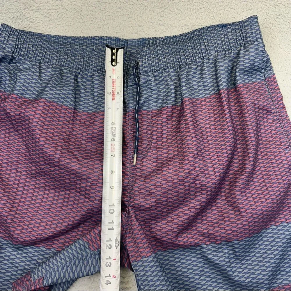Micros Swim Trunks Mens XL Blue Red‎ Geometric Mesh Lined Beach Summer Surf NEW